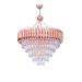 Avizemoda Palmira 60 cm'lik Kristal Taşlı Salon Oturma Odası Lüks Avize - (Rose Gold)