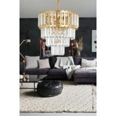 Avizemoda Lora 35 Cm'lik Kristal Cam Taşlı Lüks Avize - (sarı Yaldız)
