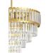 Avizemoda Lora 55 Cm'lik Kristal Cam Taşlı Lüks Avize - (sarı Yaldız)