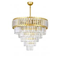 Avizemoda Lora 55 Cm'lik Kristal Cam Taşlı Lüks Avize - (sarı Yaldız)
