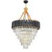 Avizemoda Palmira 60 Cm'lik Kristal Taşlı Lüks Avize 6'lı - (siyah-gold)
