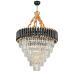 Avizemoda Palmira 60 Cm'lik Kristal Taşlı Lüks Avize 6'lı - (siyah-gold)