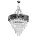 Avizemoda Palmira 60 Cm'lik Kristal Taşlı Lüks Avize 6'lı - (siyah-krom)