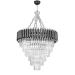 Avizemoda Palmira 60 Cm'lik Kristal Taşlı Lüks Avize 6'lı - (siyah-krom)