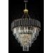 Avizemoda Palmira 55 Cm'lik Kristal Taşlı Lüks Avize 5'li - (siyah-gold)