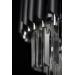 Avizemoda Palmira 75x35 Cm Kristal Taşlı Lüks Yemek Masası Üstü Avize 6'lı - (SİYAH-KROM)