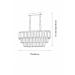 Avizemoda Palmira 75x35 Cm Kristal Taşlı Lüks Yemek Masası Üstü Avize 6'lı - (SİYAH-KROM)