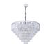 Avizemoda Linsa 65 Cm'lik Kristal Cam Taşlı Lüks Avize - (Gümüş Yaldız)