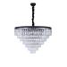 Avizemoda Linsa 65 Cm'lik Kristal Cam Taşlı Lüks Avize - (Siyah)