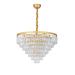Avizemoda Linsa 65 Cm'lik Kristal Cam Taşlı Lüks Avize - (Sarı Yaldız)