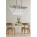Avizemoda Linsa 70x30 Cm Kristal Cam Taşlı Yemek Masası Üstü Lüks Avize (ESKİTME RENK)