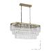 Avizemoda Linsa 70x30 Cm Kristal Cam Taşlı Yemek Masası Üstü Lüks Avize (ESKİTME RENK)