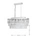 Avizemoda Linsa 70x30 Cm'lik Kristal Cam Taşlı Yemek Masası Üstü Lüks Avize - (gümüş Yaldız)