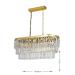 Avizemoda Linsa 70x30 Cm'lik Kristal Cam Taşlı Yemek Masası Üstü Lüks Avize - (sarı Yaldız)