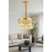 Avizemoda Desina 40 Cm'Lik Kristal Tabut Taşlı Salon Oturma Odası Lüks Avize - GOLD Kaplama