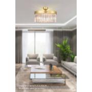 Avizemoda Desina 40'lık Kristal Taşlı Lüks Avize - (sarı-yaldız)