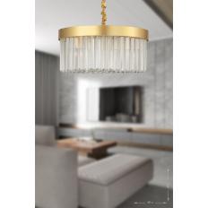 Avizemoda Desina 40'lık Kristal Taşlı Lüks Avize - (sarı-yaldız)