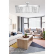 Avizemoda Desina 60'lık Kristal Taşlı Lüks Avize - (gümüş-yaldız)