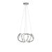 Avizemoda Rumi 35 cm Dimmer Kumandalı 3 Renk Ledli (Sarı-Beyaz-Gün Işığı) Modern Sarkıt Avize - Krom