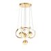 Avizemoda Rumi 4'Lü Dimmer Kumandalı 3 Renk Ledli (Sarı-Beyaz-Gün Işığı) Modern Sarkıt Avize - Gold