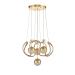 Avizemoda Rumi 4'Lü Dimmer Kumandalı 3 Renk Ledli (Sarı-Beyaz-Gün Işığı) Modern Sarkıt Avize - Gold
