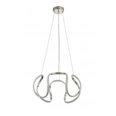 Avizemoda Rumi 50 cm Dimmer Kumandalı 3 Renk Ledli (Sarı-Beyaz-Gün Işığı) Modern Sarkıt Avize - Krom