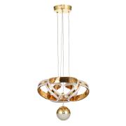 Avizemoda Salvo 35 cm Tekli Dimmer Kumandalı 3 Renk Ledli (Sarı-Beyaz-Gün Işığı) Modern Sarkıt Avize - Gold