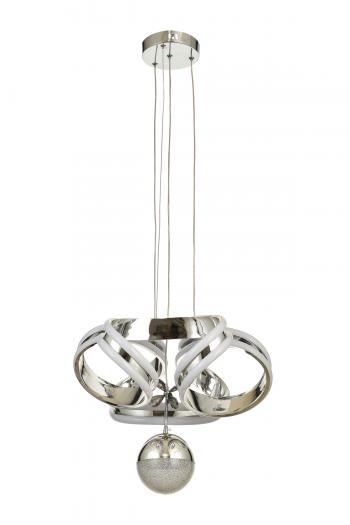 Avizemoda Salvo 35 cm Tekli Dimmer Kumandalı 3 Renk Ledli (Sarı-Beyaz-Gün Işığı) Modern Sarkıt Avize - Krom