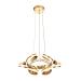 Avizemoda Salvo 50 cm Dimmer Kumandalı 3 Renk Ledli (Sarı-Beyaz-Gün Işığı) Modern Sarkıt Avize - Gold