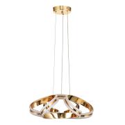 Avizemoda Salvo 50 cm Dimmer Kumandalı 3 Renk Ledli (Sarı-Beyaz-Gün Işığı) Modern Sarkıt Avize - Gold