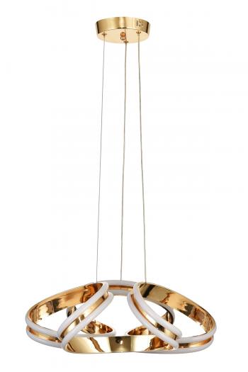 Avizemoda Salvo 50 cm Dimmer Kumandalı 3 Renk Ledli (Sarı-Beyaz-Gün Işığı) Modern Sarkıt Avize - Gold