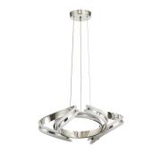 Avizemoda Salvo 50 cm Dimmer Kumandalı 3 Renk Ledli (Sarı-Beyaz-Gün Işığı) Modern Sarkıt Avize - Krom