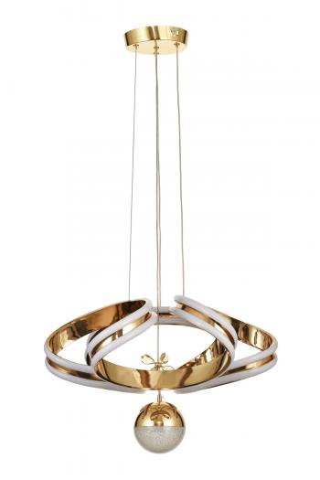 Avizemoda Salvo 50 cm Tekli Dimmer Kumandalı 3 Renk Ledli (Sarı-Beyaz-Gün Işığı) Modern Sarkıt Avize - Gold