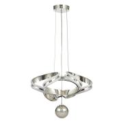 Avizemoda Salvo 50 cm Tekli Dimmer Kumandalı 3 Renk Ledli (Sarı-Beyaz-Gün Işığı) Modern Sarkıt Avize - Krom