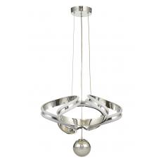 Avizemoda Salvo 50 cm Tekli Dimmer Kumandalı 3 Renk Ledli (Sarı-Beyaz-Gün Işığı) Modern Sarkıt Avize - Krom