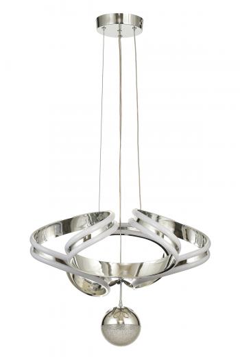 Avizemoda Salvo 50 cm Tekli Dimmer Kumandalı 3 Renk Ledli (Sarı-Beyaz-Gün Işığı) Modern Sarkıt Avize - Krom