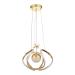 Avizemoda Vira Tekli Dimmer Kumandalı 3 Renk Ledli (Sarı-Beyaz-Gün Işığı) Modern Sarkıt Avize - Gold