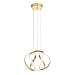Avizemoda Vira 35 cm Dimmer Kumandalı 3 Renk Ledli (Sarı-Beyaz-Gün Işığı) Modern Sarkıt Avize - Gold
