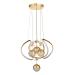 Avizemoda Vira 4'Lü Dimmer Kumandalı 3 Renk Ledli (Sarı-Beyaz-Gün Işığı) Modern Sarkıt Avize - Gold