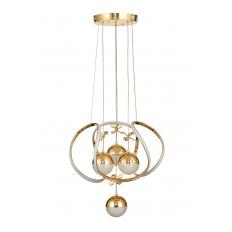 Avizemoda Vira 4'Lü Dimmer Kumandalı 3 Renk Ledli (Sarı-Beyaz-Gün Işığı) Modern Sarkıt Avize - Gold