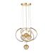 Avizemoda Vira 4'Lü Dimmer Kumandalı 3 Renk Ledli (Sarı-Beyaz-Gün Işığı) Modern Sarkıt Avize - Gold