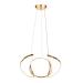 Avizemoda Vira 50 cm Dimmer Kumandalı 3 Renk Ledli (Sarı-Beyaz-Gün Işığı) Modern Sarkıt Avize - Gold