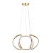 Avizemoda Vira 50 cm Dimmer Kumandalı 3 Renk Ledli (Sarı-Beyaz-Gün Işığı) Modern Sarkıt Avize - Gold