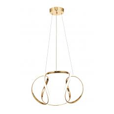 Avizemoda Vira 50 cm Dimmer Kumandalı 3 Renk Ledli (Sarı-Beyaz-Gün Işığı) Modern Sarkıt Avize - Gold