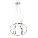 Avizemoda Vira 50 cm Dimmer Kumandalı 3 Renk Ledli (Sarı-Beyaz-Gün Işığı) Modern Sarkıt Avize - Krom