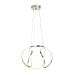 Avizemoda Vira 50 cm Dimmer Kumandalı 3 Renk Ledli (Sarı-Beyaz-Gün Işığı) Modern Sarkıt Avize - Krom