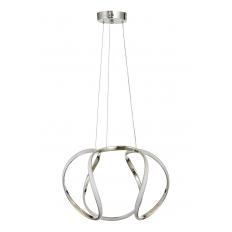 Avizemoda Vira 50 cm Dimmer Kumandalı 3 Renk Ledli (Sarı-Beyaz-Gün Işığı) Modern Sarkıt Avize - Krom