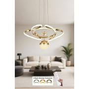 Avizemoda Felin Tekli Dimmer Kumandalı 3 Renk Ledli (Sarı-Beyaz-Gün Işığı) Modern Sarkıt Avize - Gold