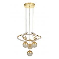 Avizemoda Felin 4'Lü Dimmer Kumandalı 3 Renk Ledli (Sarı-Beyaz-Gün Işığı) Modern Sarkıt Avize - Gold