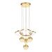 Avizemoda Felin 4'Lü Dimmer Kumandalı 3 Renk Ledli (Sarı-Beyaz-Gün Işığı) Modern Sarkıt Avize - Gold